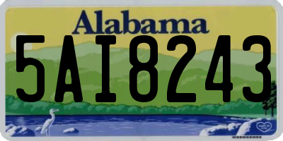 AL license plate 5AI8243