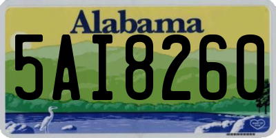 AL license plate 5AI8260