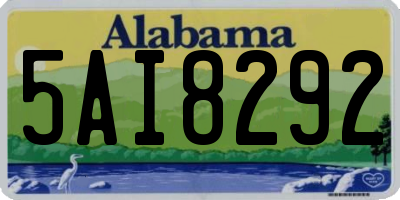 AL license plate 5AI8292