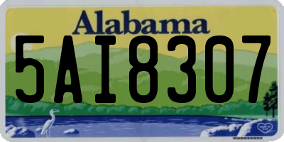 AL license plate 5AI8307
