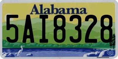 AL license plate 5AI8328