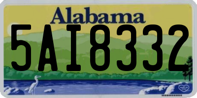 AL license plate 5AI8332