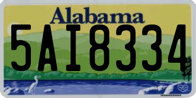AL license plate 5AI8334