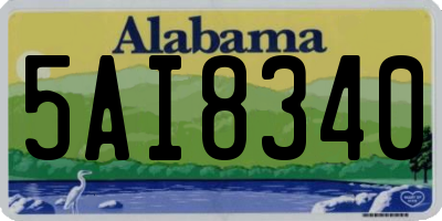 AL license plate 5AI8340