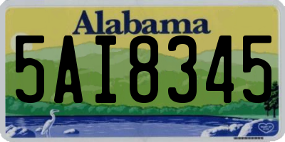 AL license plate 5AI8345