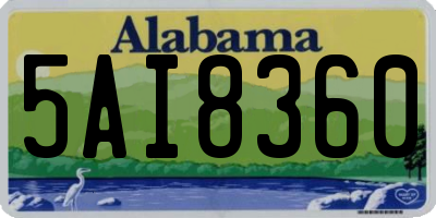 AL license plate 5AI8360