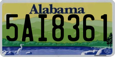 AL license plate 5AI8361