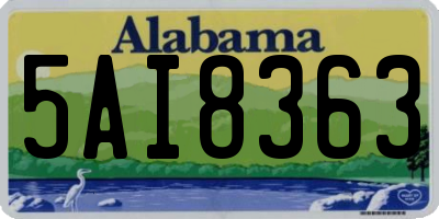 AL license plate 5AI8363