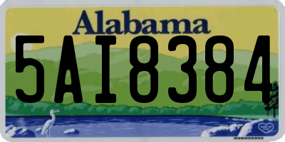 AL license plate 5AI8384