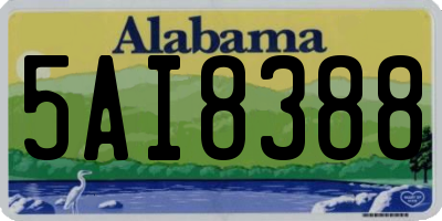 AL license plate 5AI8388