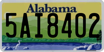 AL license plate 5AI8402
