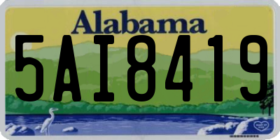 AL license plate 5AI8419
