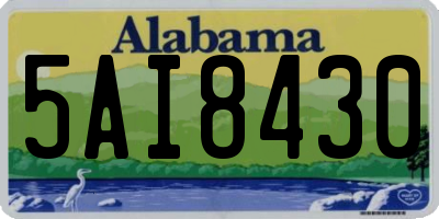 AL license plate 5AI8430