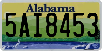 AL license plate 5AI8453