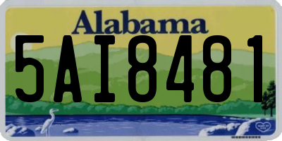 AL license plate 5AI8481