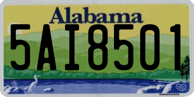 AL license plate 5AI8501