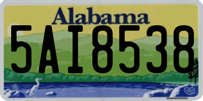 AL license plate 5AI8538