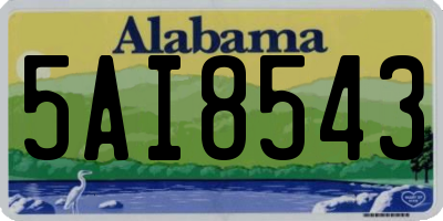AL license plate 5AI8543