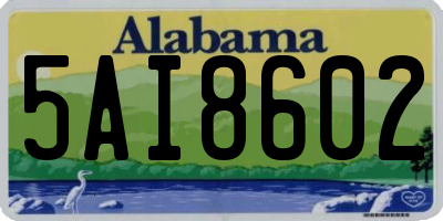 AL license plate 5AI8602