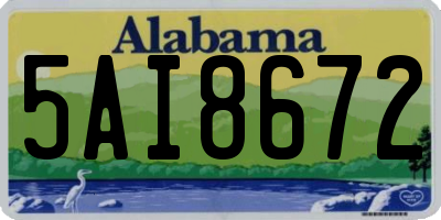 AL license plate 5AI8672