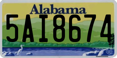 AL license plate 5AI8674