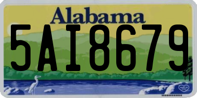 AL license plate 5AI8679