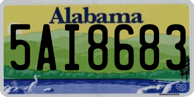 AL license plate 5AI8683