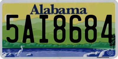 AL license plate 5AI8684