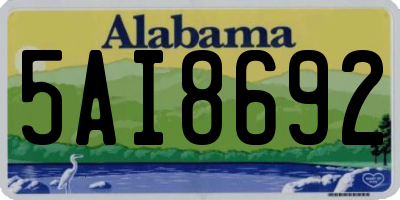 AL license plate 5AI8692