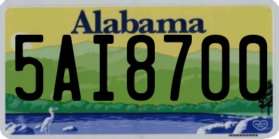AL license plate 5AI8700