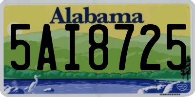 AL license plate 5AI8725