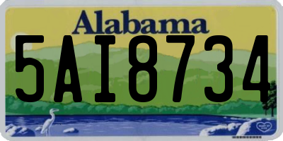 AL license plate 5AI8734