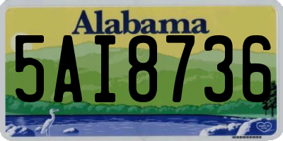 AL license plate 5AI8736