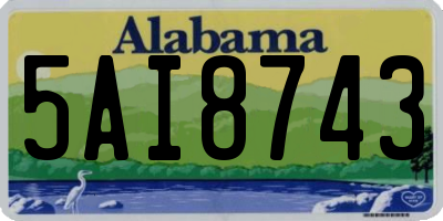 AL license plate 5AI8743