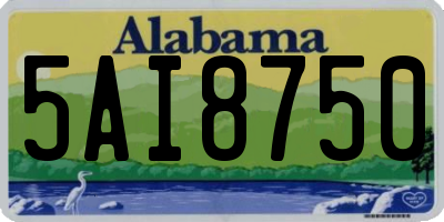 AL license plate 5AI8750