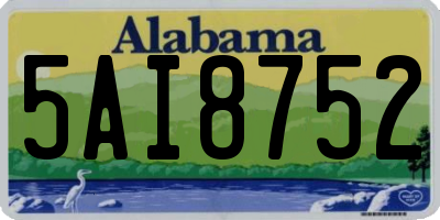 AL license plate 5AI8752