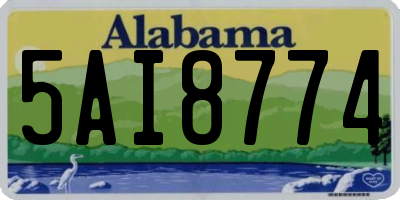 AL license plate 5AI8774