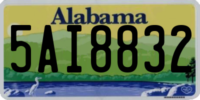 AL license plate 5AI8832
