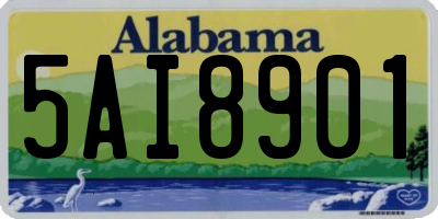 AL license plate 5AI8901