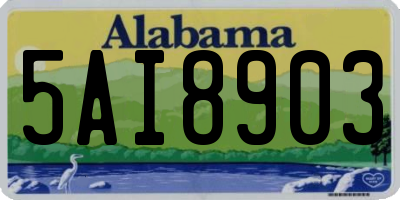 AL license plate 5AI8903