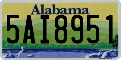 AL license plate 5AI8951