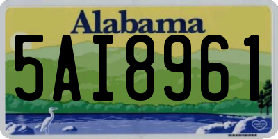 AL license plate 5AI8961