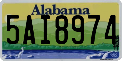 AL license plate 5AI8974