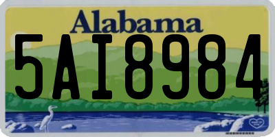 AL license plate 5AI8984