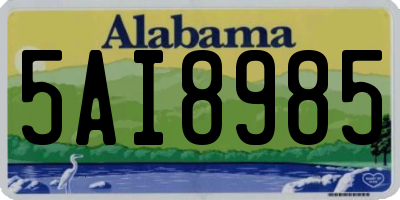 AL license plate 5AI8985