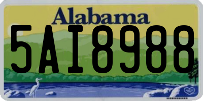 AL license plate 5AI8988