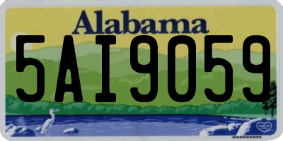 AL license plate 5AI9059