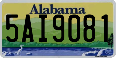 AL license plate 5AI9081