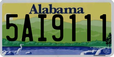 AL license plate 5AI9111