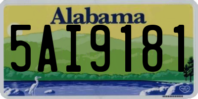 AL license plate 5AI9181